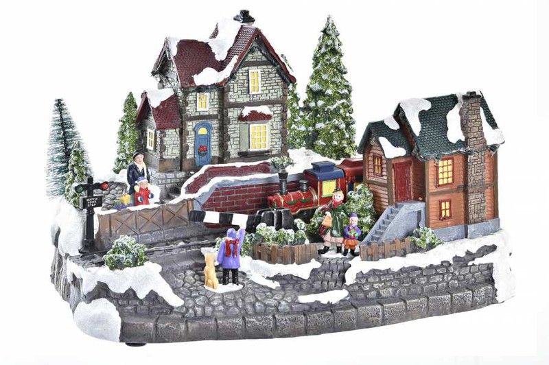 Casa Led Movimiento Musical Navidad