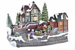 Casa Led Movimiento Musical Navidad