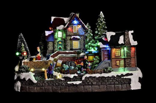 Christmas Musical Movement Led House