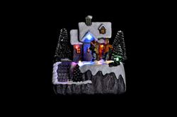 Casa Led Movimiento Musical Navidad