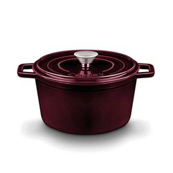 Cazuela Castey Cocotte alta hierro 18 cm color burdeos