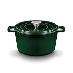 Cazuela Castey Cocotte alta hierro 18 cm color verde oscuro