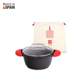 Caçarola valira alta 20 cm de indução + tampa + cabos