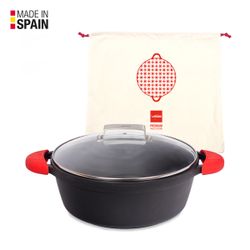 Caçarola valira alta 28 cm de indução + tampa + cabos