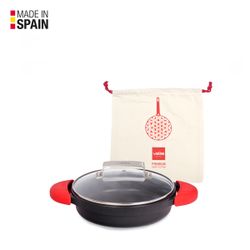 Caçarola valira baixa 20 cm de indução + tampa + cabos