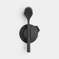 Cepillo fregaplatos con soporte de ventosa Gris Oscuro Brabantia