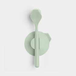 Cepillo fregaplatos con soporte de ventosa Verde Jade Brabantia