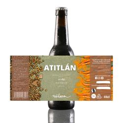 Cerveza Artesana Milana Atitlán Imperial Coffee Stout con Café de Guatemala 9º Botella 33cl