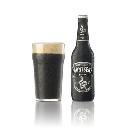 Cerveza montseny negra botella 33 cl