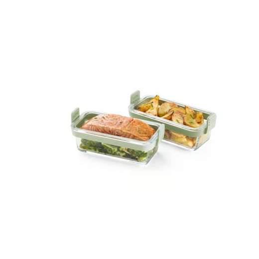 Cestas Rectangulares de Vidrio para Freidora de Aire Set de 2 Lékué