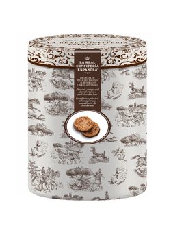 Chocolate Gourmet Marcona con Chocolate Hispania La Real Confitería 100 g Lata Metálica
