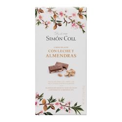 Cioccolato al latte con mandorle 100 gr simon coll