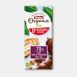 Chocolate negro 79% bio torras sin azúcar 100 grs