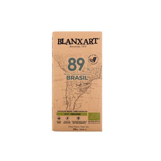 Ekologiczna ciemna czekolada z Brazylii 89% blanxart 125 grs