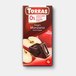 Chocolate negro manzana torras sin azúcar añadido 75 grs