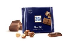 Praliné esportivo de chocolate ritter 100 grs