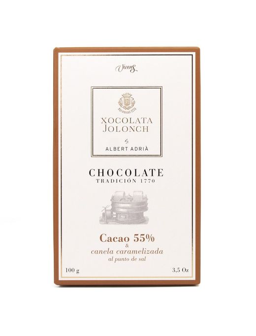 Chokladtradition 1770 karamelliserat kanelsalt 55% kakao albert adrià jolonch 100 grs