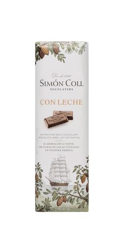 Chocolatina con leche 25g simon coll