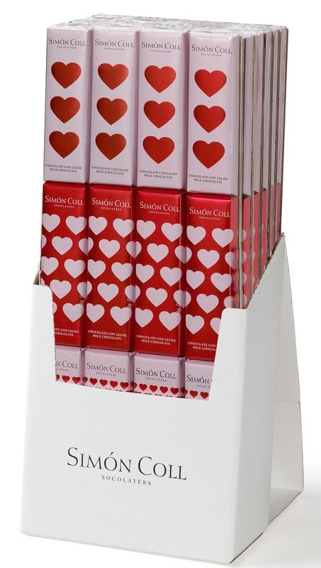 Chokoladehjerter 3x18gr æske 24 stk