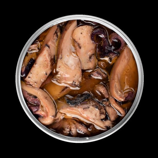 Choquinhos (Sepia) a la Algarvía con Aceite de Oliva y Limón ABC+ Conservas Marisco Pescado Gourmet Portugal 120 g