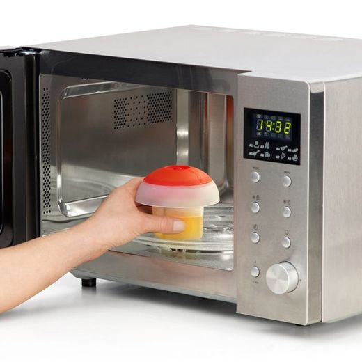 Cocedor huevos microondas lekue ovo cubo rojo