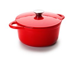 Cocotte Redonda Roja 21x10 Cm Ibili