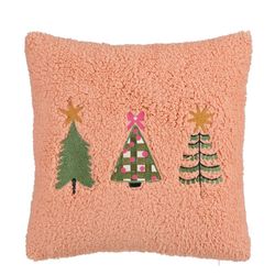 Christmas Pillow Pink with Christmas Tree Edelmann