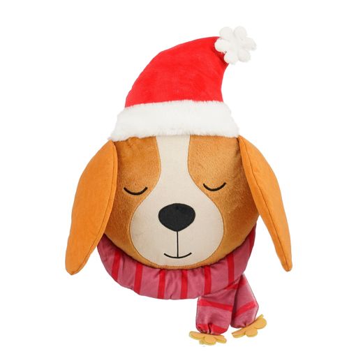 Cojín Navidad Perro Marrón 27 x 38 x 9 cm Edelmann