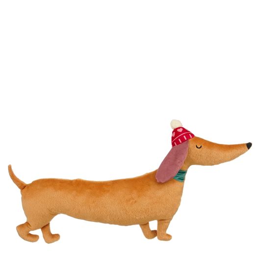 Cojín Navidad Perro Marrón 59 x 29 x 8 cm Edelmann
