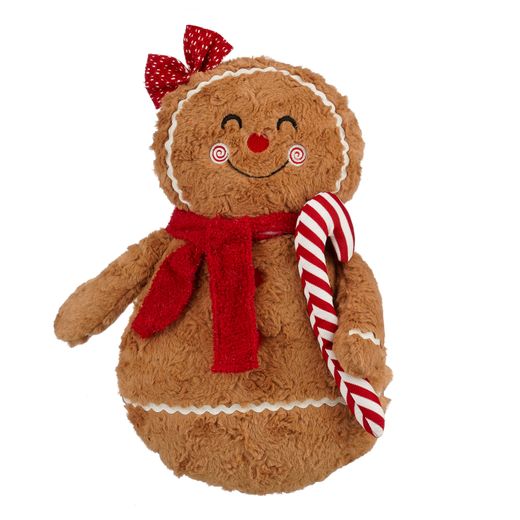 Cojín Navideño Jengibre Niña Marrón 38 x 23 x 10 cm Edelmann
