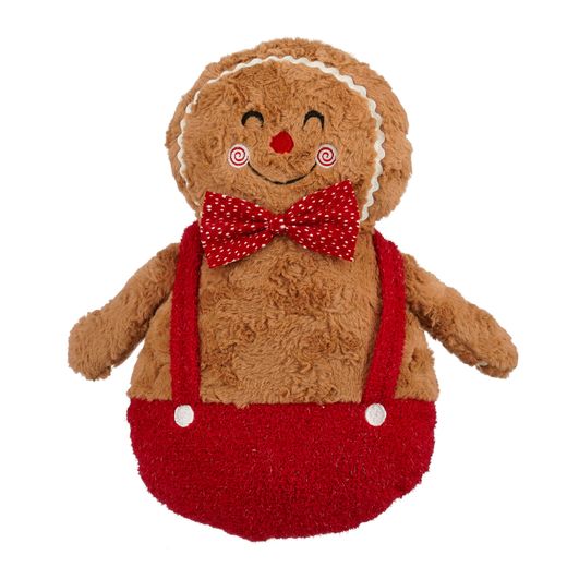 Cojín Navideño Jengibre Niño Marrón 38 x 23 x 9 cm Edelmann