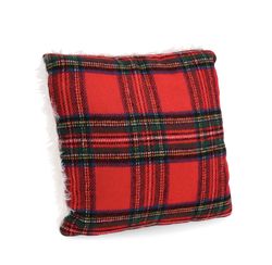 Cojín Richard Tartán Rojo 45 x 45 Navidad Bizzotto