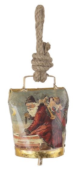 Christmas tree hanging ornament bell Santa Claus a