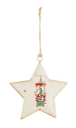 Hängande julgran stjärna karusell