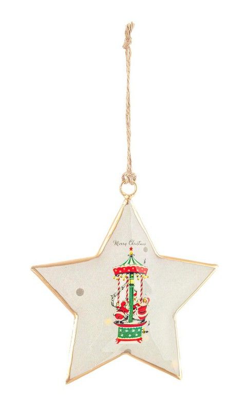 Hängande julgran stjärna karusell