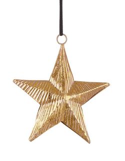 Hängande Jul Träd Stjärna Guld
