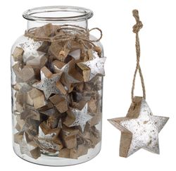 Christmas tree ornament wooden white star