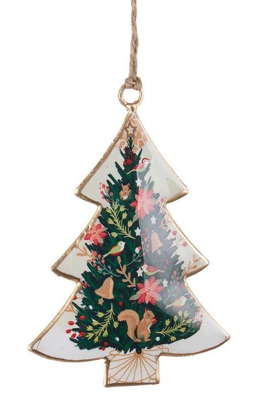 Colgante Arbol Navidad Metálico Forma Arbol Bizzotto