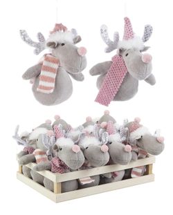 Christmas tree hanging ornament chic reindeer