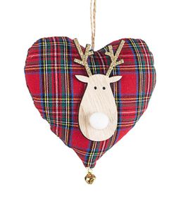 Christmas tree pendant reindeer heart