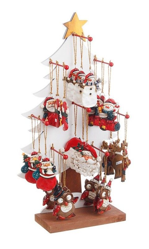 Colgante Arbol Navidad Resina Surtido Bizzotto