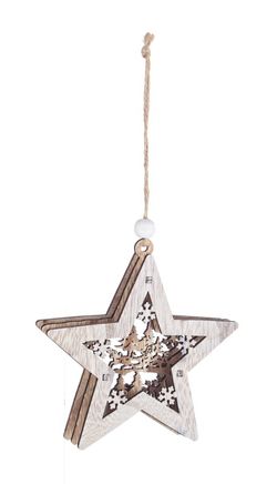 Colgante de navidad estrella blanca
