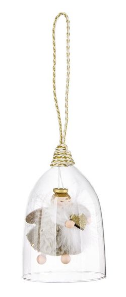 Christmas angel heart pendant