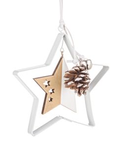 Christmas star white pendant