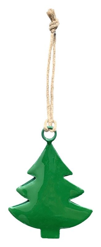 Christmas Ornament Wooden Tree Green Exner