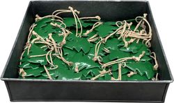 Christmas Ornament Wooden Tree Green Exner