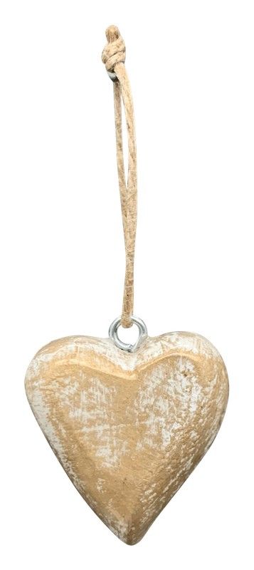 Christmas Ornament Wooden Heart Natural Exner