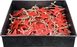 Christmas Ornament Wooden Star Red Exner