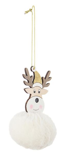 White Reindeer Pendant
