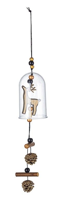Reindeer pendant with bell